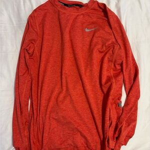 Nike Red Long Sleeve Performance Tee